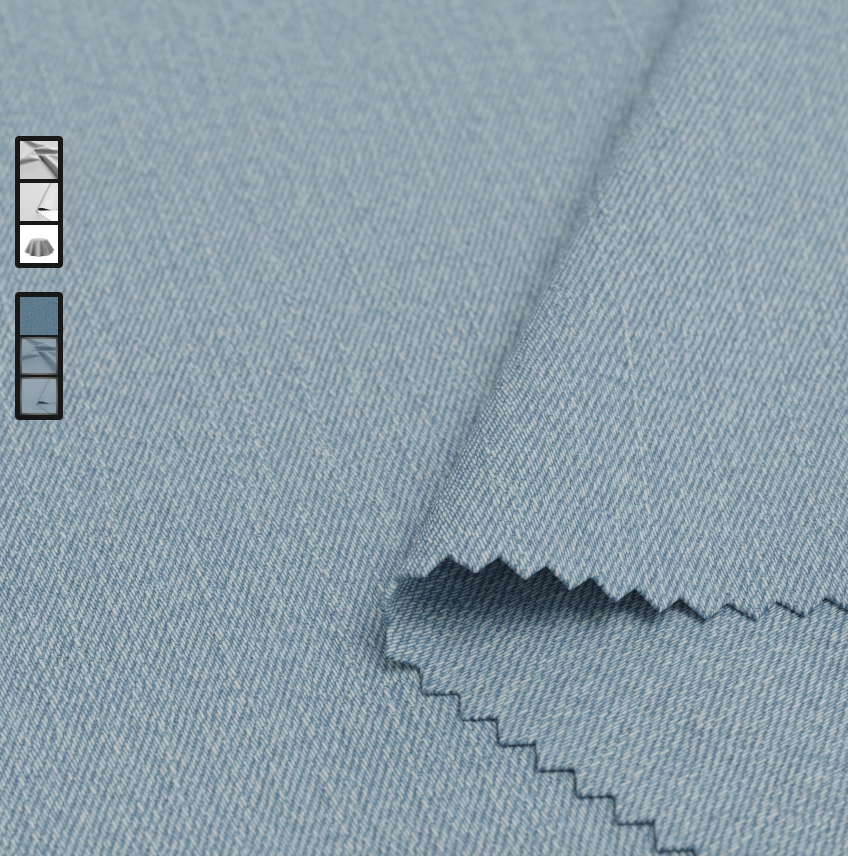 Light blue denim fabric 